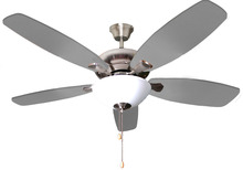  18923 - 52" 5-Blade UFO Fan NK Silver/Walnut Blades 2-Light Bowl White Glass LED Kit